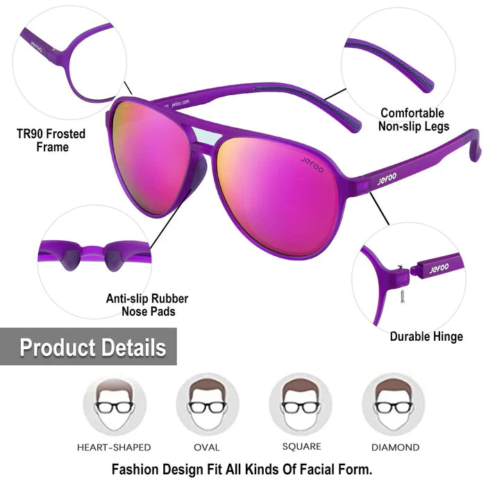 Advantages-of-JEFOO-Aviator-Sunglasses-for-Women-Purple-JF119