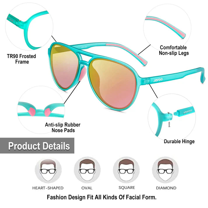 Advantages-of-JEFOO-Polarized-Aviator-Sunglasses-Mint-Green-JF119