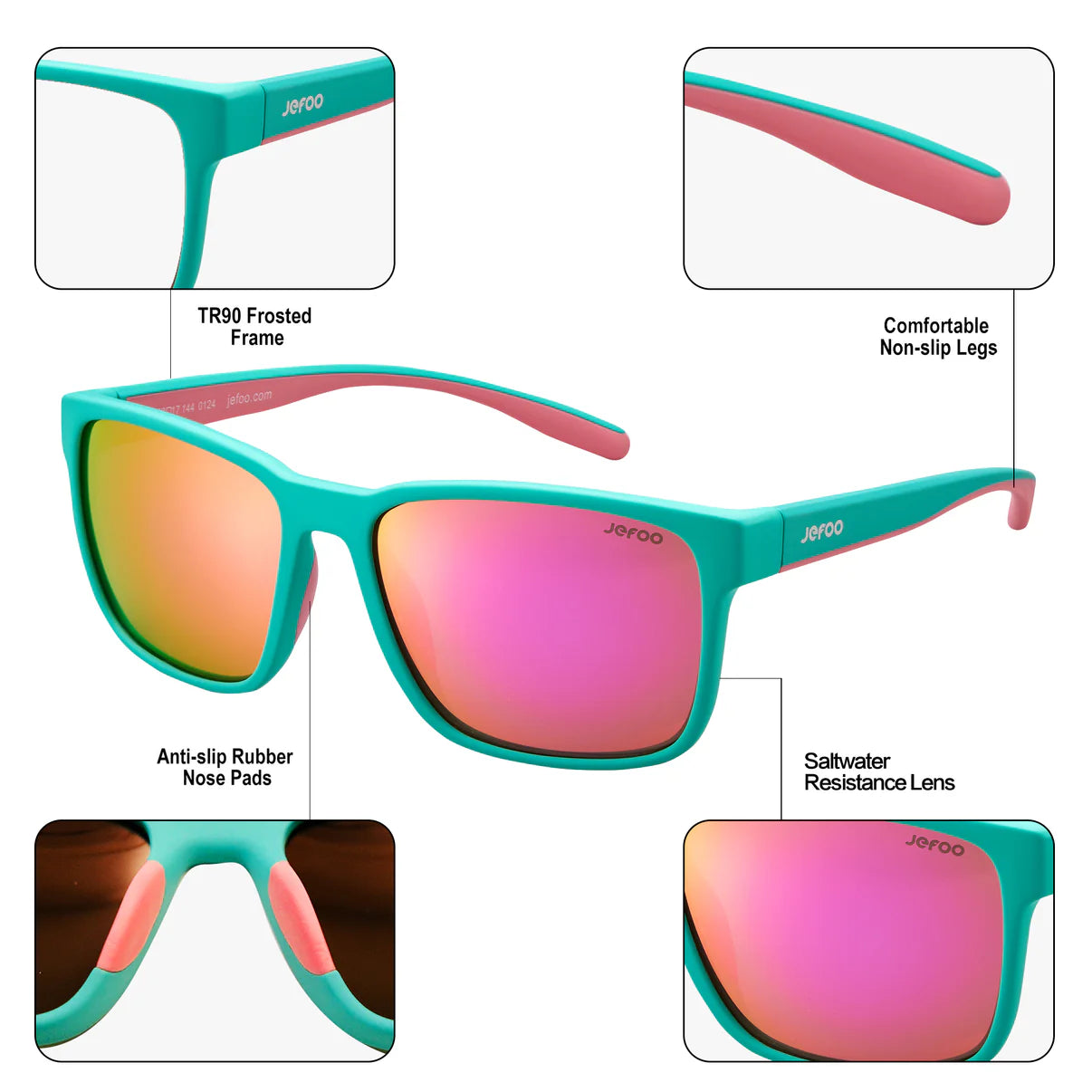 Advantages-of-JEFOO-Stylish-Fishing-Sunglasses-Magenta-Turquoise-JF139