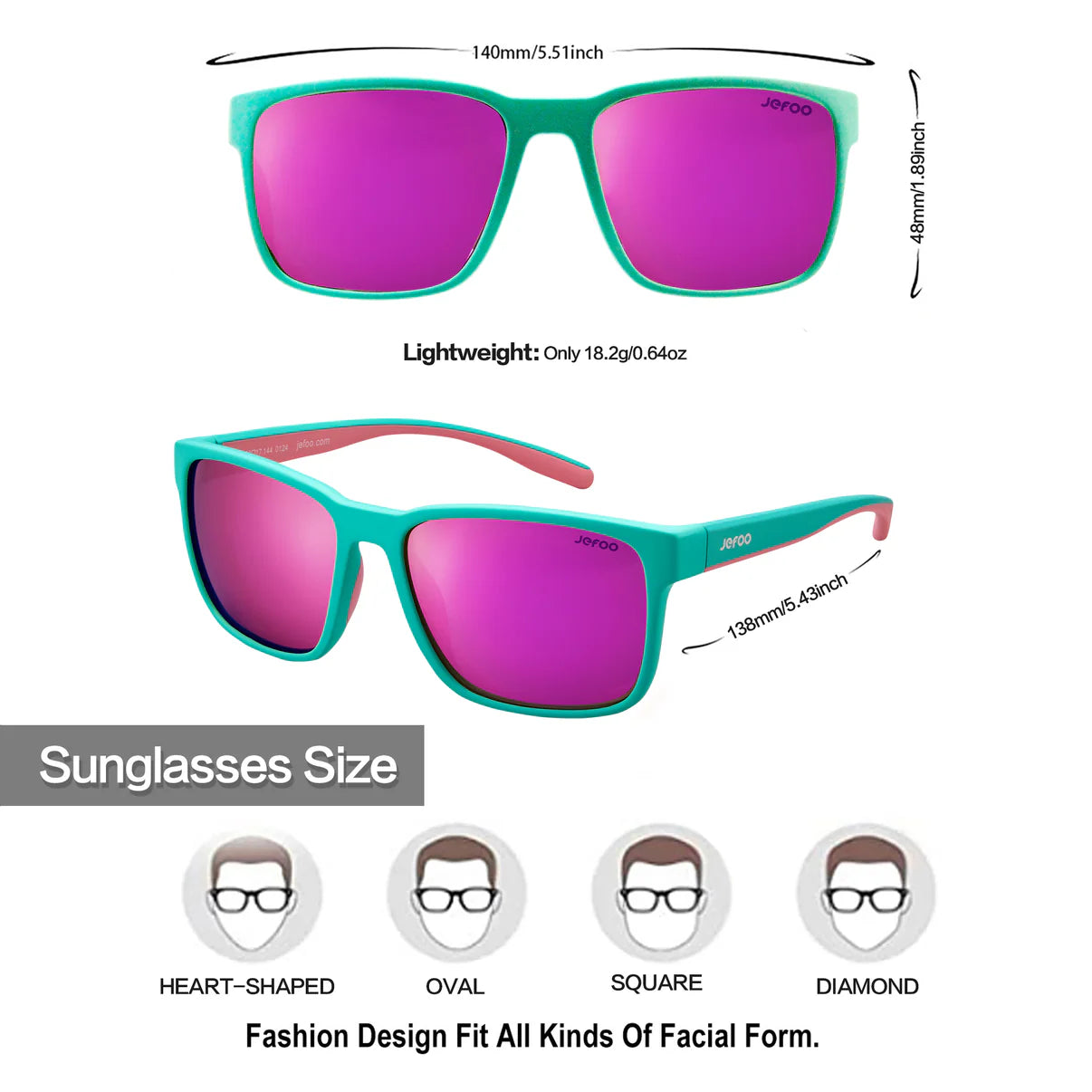 Advantages-of-JEFOO-Stylish-Fishing-Sunglasses-Magenta-Turquoise