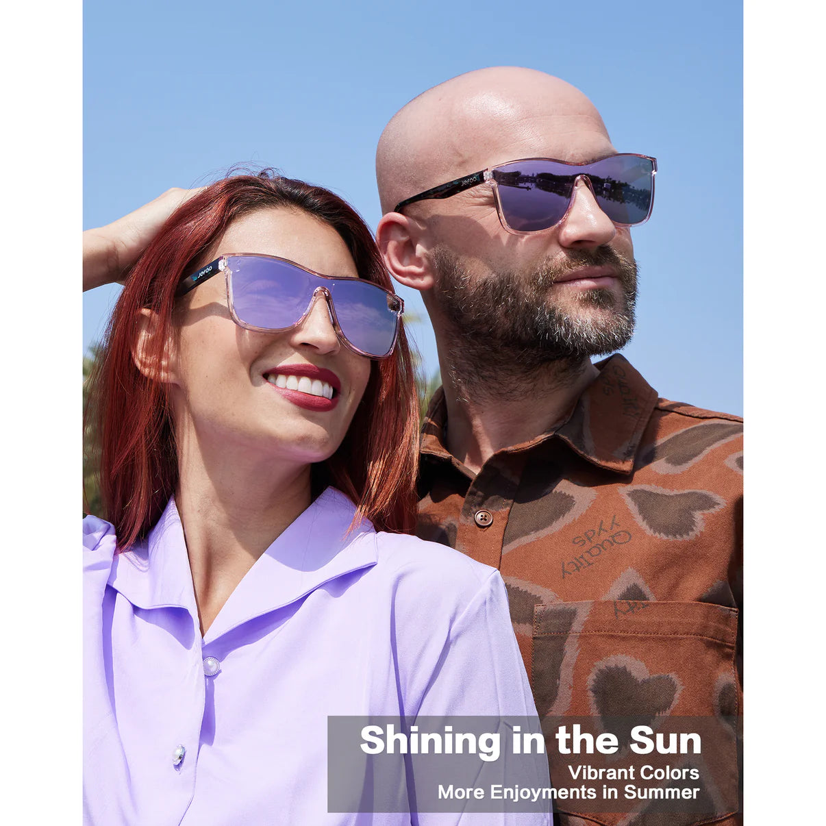 Couple-Wearing-Fashion-One-Lens-Sunglasses-Provence-Lavender-JF189