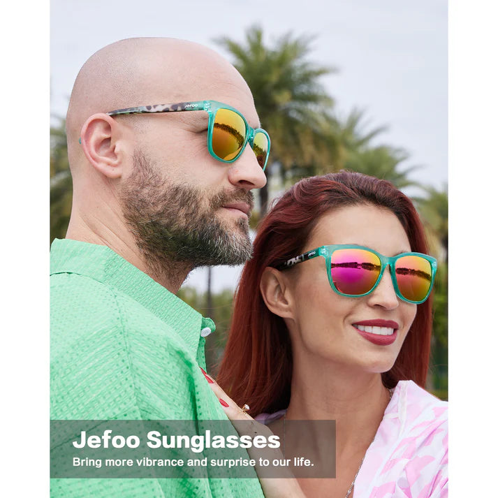 Couple-Wearing-Polarized-Cat-Eye-Sunglasses-Caribbean-Aqua-JF169