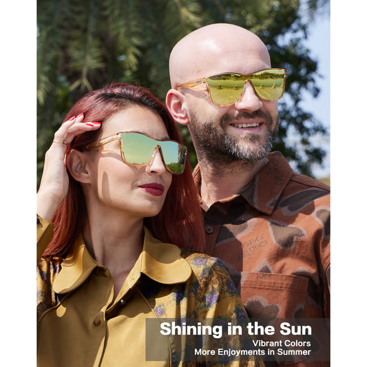 Couple-Wearing-Polarized-One-Lens-Sunglasses-Sunglow-Golden