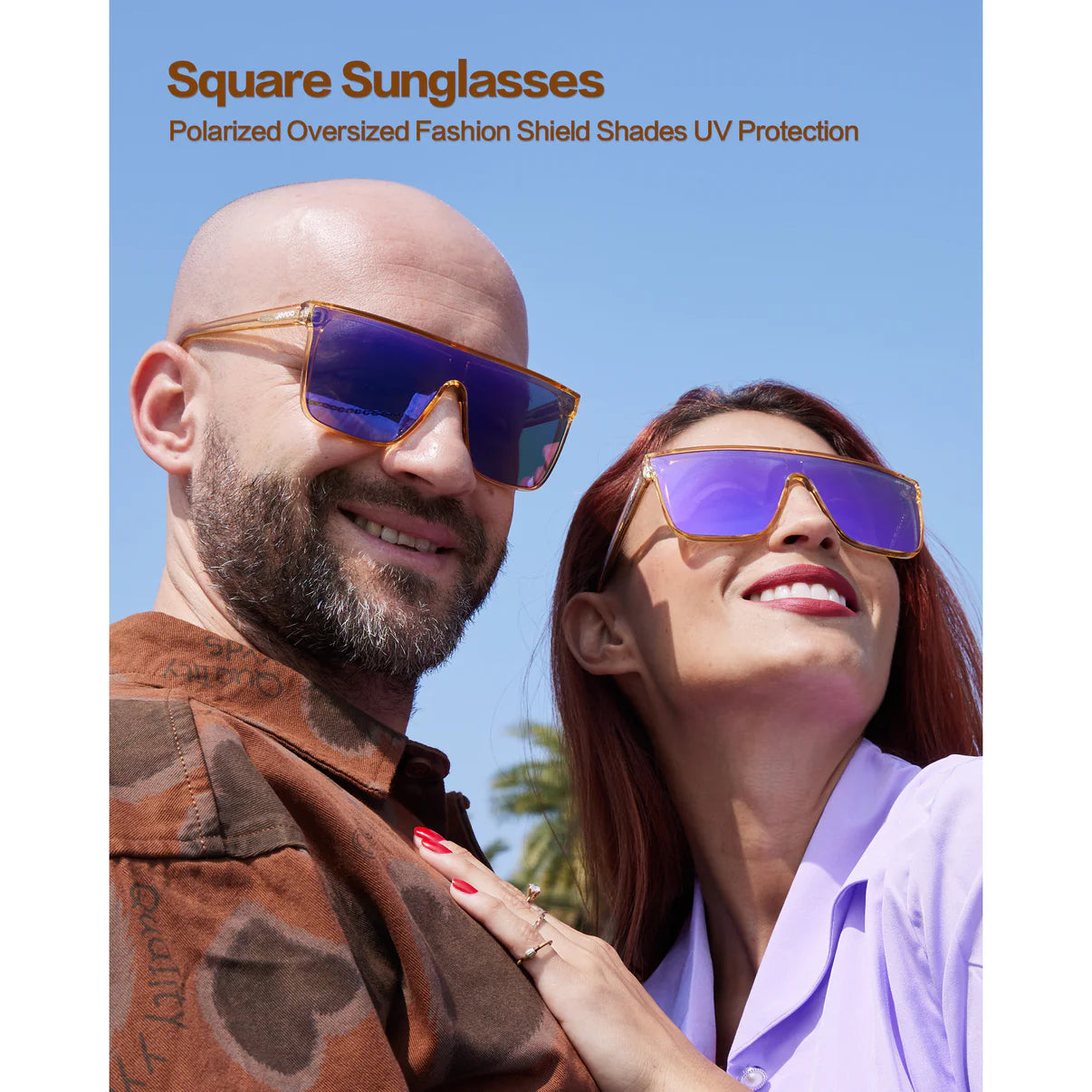 Couple-Wearing-Square-Flat-Top-Sunglasses-Glory-Shines-JF159