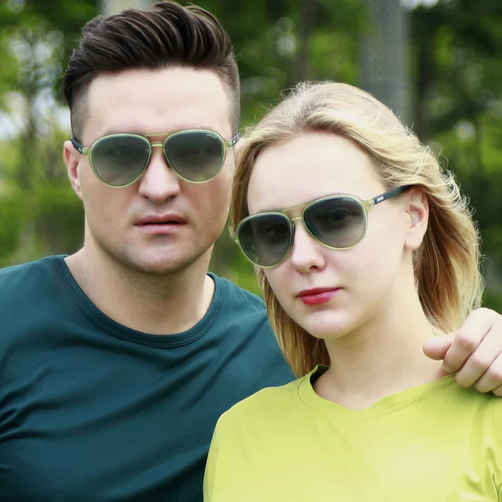 Couple-Wearing-Tinted-Aviator-Sunglasses-Foliage-Green