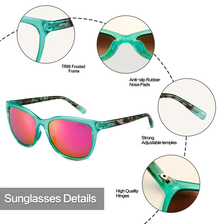 JEFOO-Polarized-Cat-Eye-Sunglasses-Caribbean-Aqua-JF169