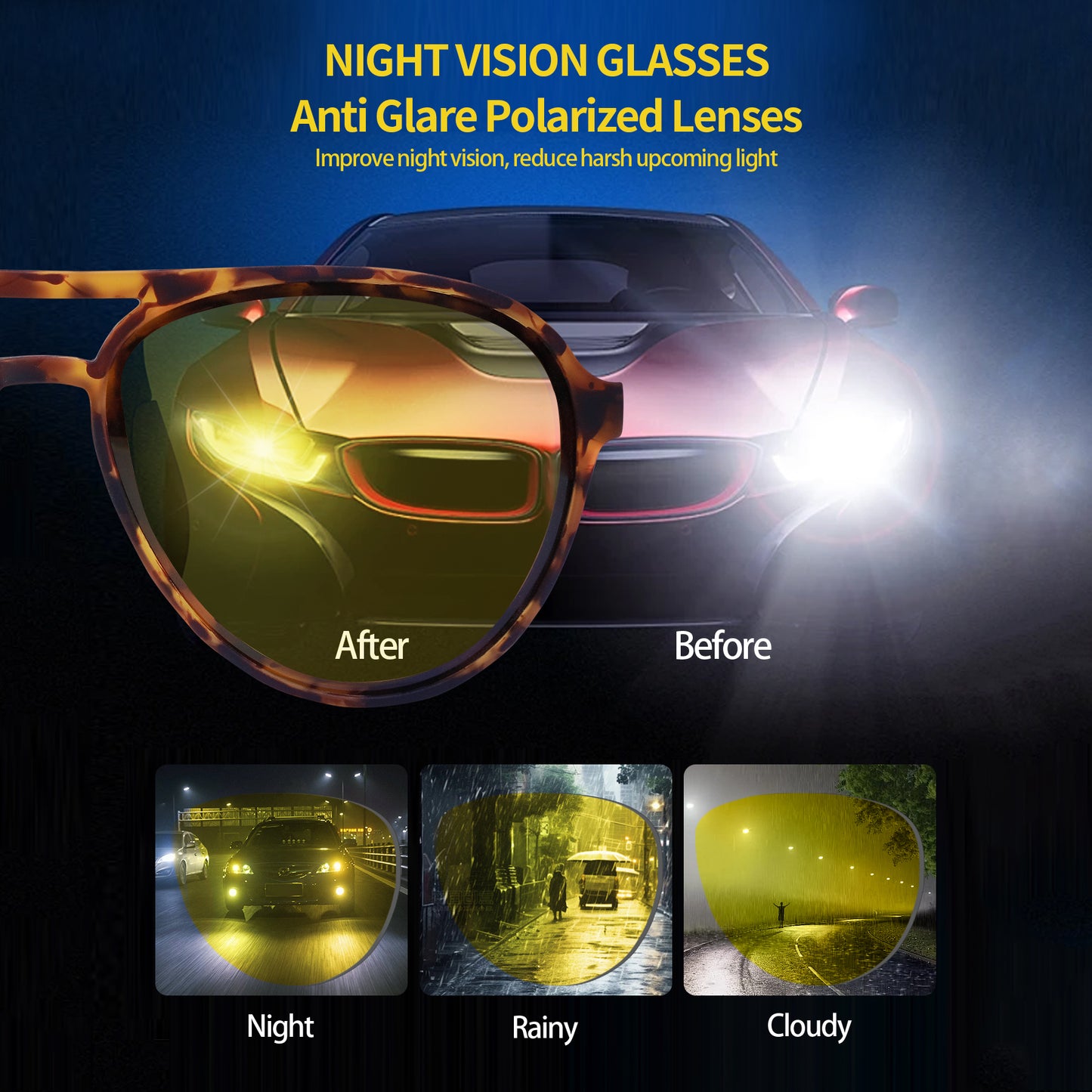 Photochromic Night Vision Sunglasses For Women And Men · Desert Camo JF119