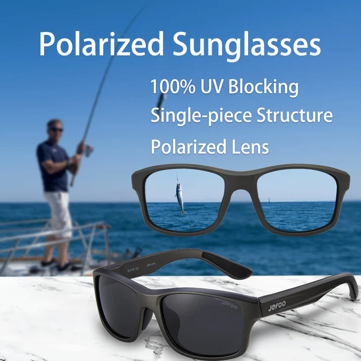 Wearing-Modern-Floating-Sunglasses-Black-JF129-to-go-fishing