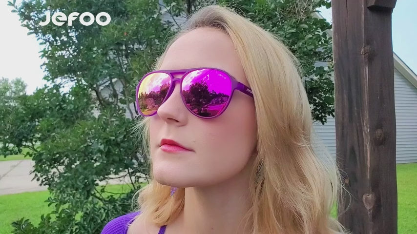 Polarized Aviator Sunglasses for Women Men Retro Trendy Sports Sunglasses